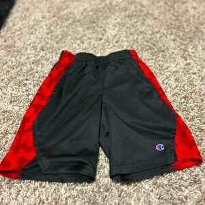 Champion Kids Black and Red Athletic Shorts
